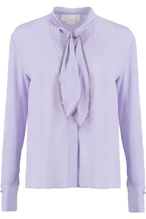 GENNY Dames, Blouses & Shirts, Paars, Maat: XS Zijde