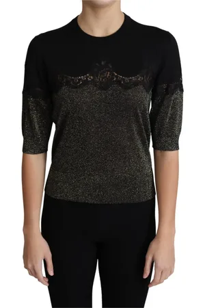 Dolce & Gabbana Dames, Truien, Zwart, Maat: 3XS Katoen