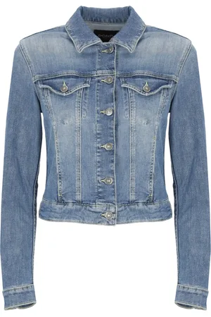 Dondup Dames, Jassen, Blauw, Maat: L Katoen