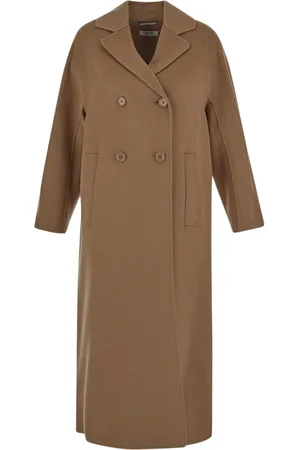 Max Mara Dames, Mantels, Bruin, Maat: M Wol