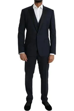 Dolce & Gabbana Heren, Pakken, Blauw, Maat: L Wol