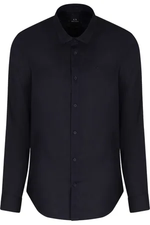 Armani Exchange Heren, Overhemden, Blauw, Maat: S Linnen