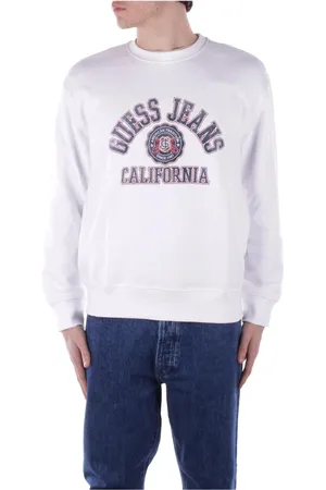 Guess Heren, Sweatshirts & Hoodies, Wit, Maat: M Katoen