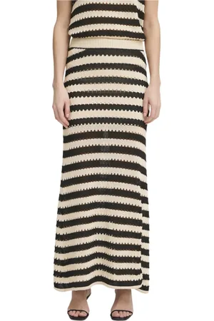 Ichi Dames, Rokken, Zwart, Maat: XL Poliester