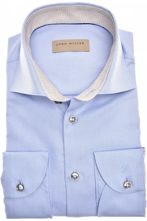 john miller Heren, Overhemden, Blauw, Maat: 8XL Katoen