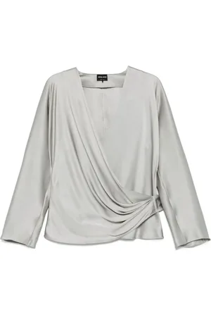 Giorgio Armani Dames, Blouses & Shirts, Grijs, Maat: 3XL