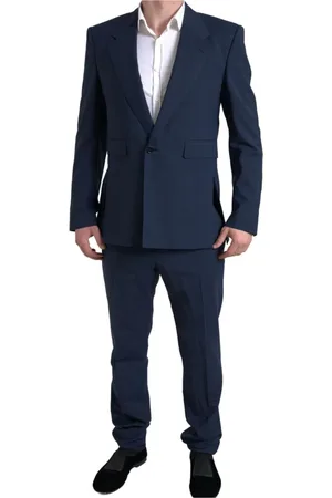 Dolce & Gabbana Heren, Pakken, Blauw, Maat: XL Wol