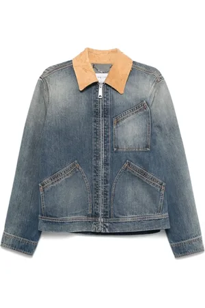 Alexander McQueen Heren, Jassen, Blauw, Maat: M Suède