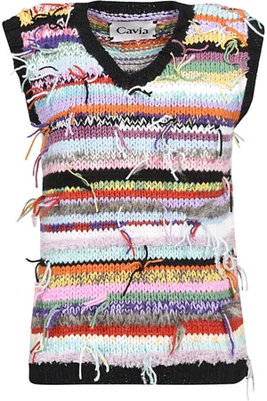 Cavia Dames, Truien, Veelkleurig, Maat: S Wol