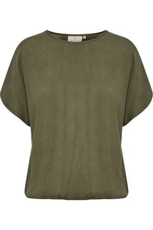 Kaffe Dames, Tops, Groen, Maat: 3XL Viscose