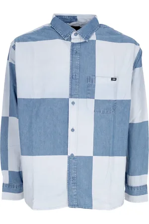 Vans Heren, Overhemden, Blauw, Maat: L Denim