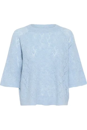 Kaffe Dames, Truien, Blauw, Maat: XS