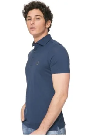Gran Sasso Heren, Tops, Blauw, Maat: M Katoen