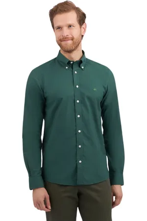Brooks Brothers Heren, Overhemden, Groen, Maat: 2XL Katoen