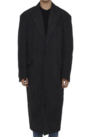 Balenciaga Heren, Mantels, Grijs, Maat: S Nylon
