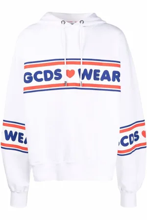 GCDS Heren, Sweatshirts & Hoodies, Wit, Maat: M Katoen
