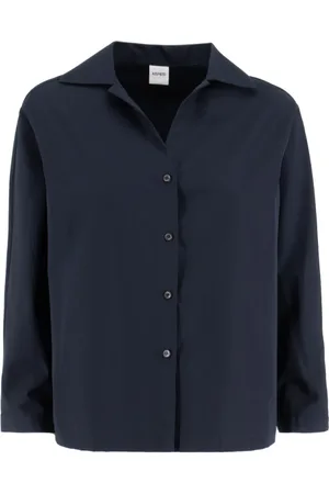 Aspesi Dames, Blouses & Shirts, Blauw, Maat: 2XS Katoen