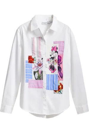 Desigual Dames, Blouses & Shirts, Wit, Maat: XS Katoen