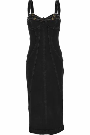 VERSACE Dames, Jurken, Zwart, Maat: XS