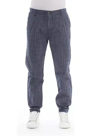 BALDININI Heren, Broeken, Blauw, Maat: XS Katoen