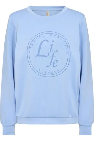 soyaconcept Dames, Sweatshirts & Hoodies, Blauw, Maat: S Modal