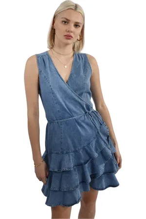 Molly Bracken Dames, Jurken, Blauw, Maat: XS Katoen