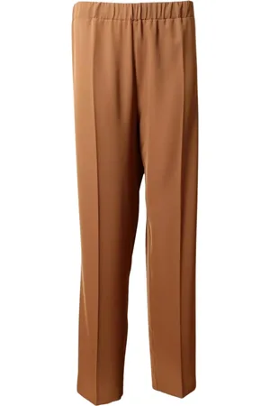 AMELIE & AMELIE Dames, Broeken, Bruin, Maat: 6XL