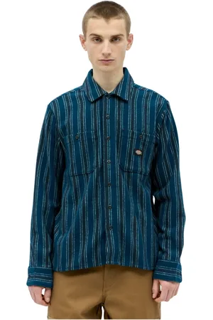 Dickies Heren, Overhemden, Blauw, Maat: L Wol