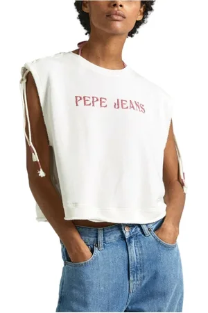 Pepe Jeans Dames, Tops, Wit, Maat: M