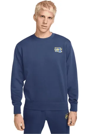 Nike Heren, Sweatshirts & Hoodies, Blauw, Maat: S Katoen