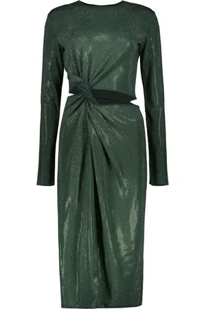 Bottega Veneta Dames, Jurken, Groen, Maat: S Viscose