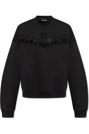 Dsquared2 Heren, Sweatshirts & Hoodies, Zwart, Maat: XL Katoen