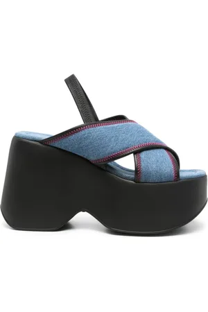 vic matiè Dames, Schoenen, Blauw, Maat: 39 1/2 EU Denim
