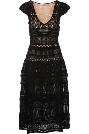 Twin-Set Dames, Jurken, Zwart, Maat: M Viscose