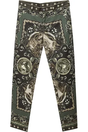 Dolce & Gabbana Dames, Broeken, Veelkleurig, Maat: M Katoen