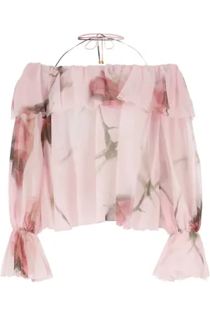 BLUMARINE Dames, Blouses & Shirts, Roze, Maat: S Zijde