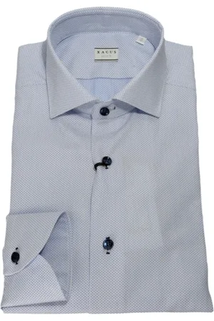 Xacus Heren, Overhemden, Blauw, Maat: S