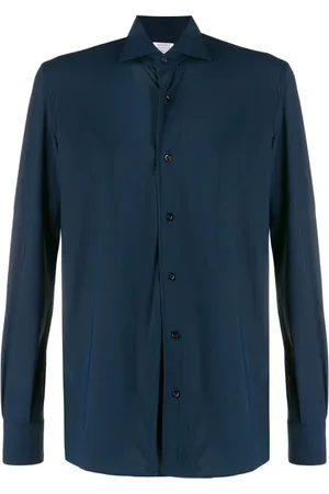 MAZZARELLI Heren, Overhemden, Blauw, Maat: S
