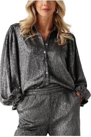 Ydence Dames, Blouses & Shirts, Grijs, Maat: XS