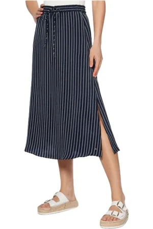 Tommy Hilfiger Dames, Rokken, Blauw, Maat: S Zijde