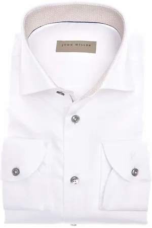 john miller Heren, Overhemden, Wit, Maat: 5XL Katoen