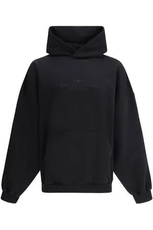 Balenciaga Heren, Sweatshirts & Hoodies, Zwart, Maat: XS Katoen