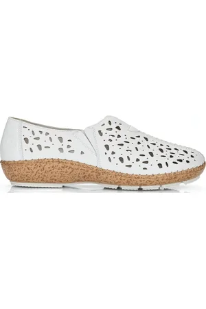 Rieker Dames, Schoenen, Wit, Maat: 37 EU Leer