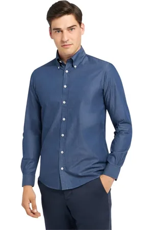Brooks Brothers Heren, Overhemden, Blauw, Maat: L Denim