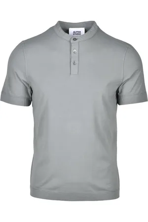 ALPHA STUDIO Heren, Tops, Grijs, Maat: 2XL Katoen