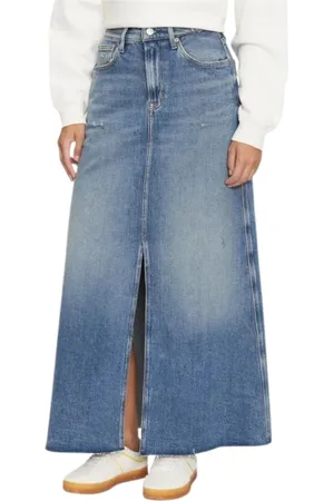 Tommy Hilfiger Dames, Rokken, Blauw, Maat: S Denim