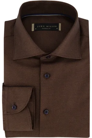 john miller Heren, Overhemden, Bruin, Maat: 8XL Katoen