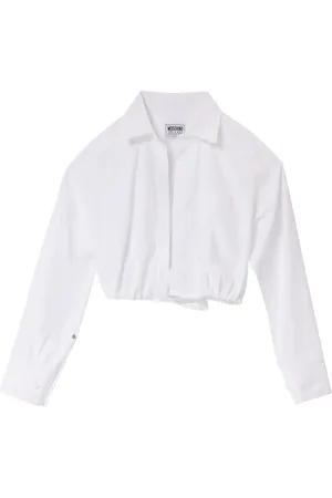 Moschino Dames, Blouses & Shirts, Wit, Maat: M Katoen