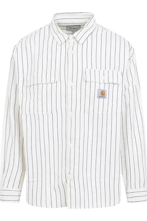 Carhartt Heren, Overhemden, Wit, Maat: S Katoen
