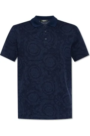 VERSACE Heren, Tops, Blauw, Maat: S Katoen